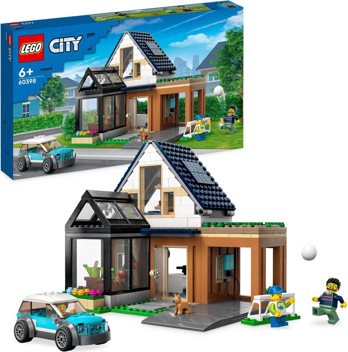 Image du produit LEGO Maison familiale avec voiture électrique (60398, LEGO City)