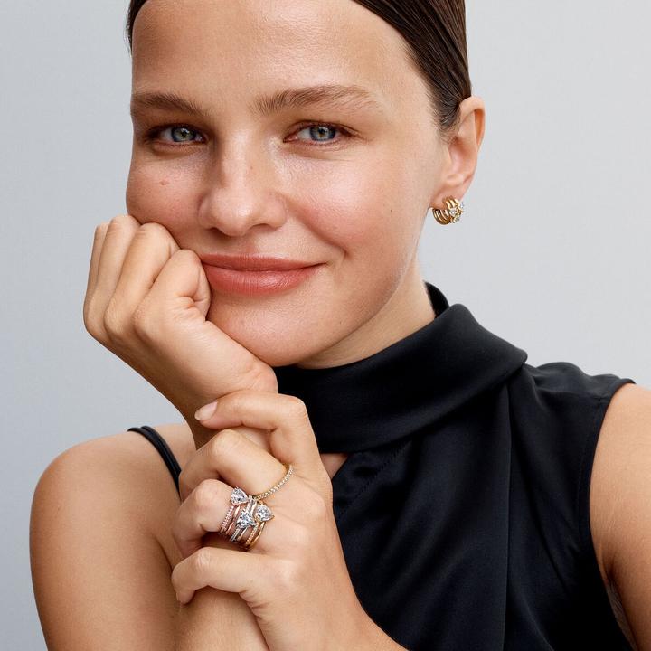 Produktbild Pandora Doppelband Herz Ring (48)