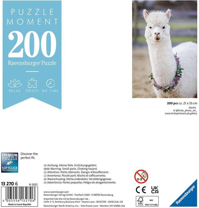 Actual product image Ravensburger Puzzle alpaca (200 pieces)