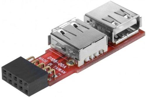 Produktbild Dexlan Adaptateur USB 2.0 Interne vers 2x USB 2.0 Externe A