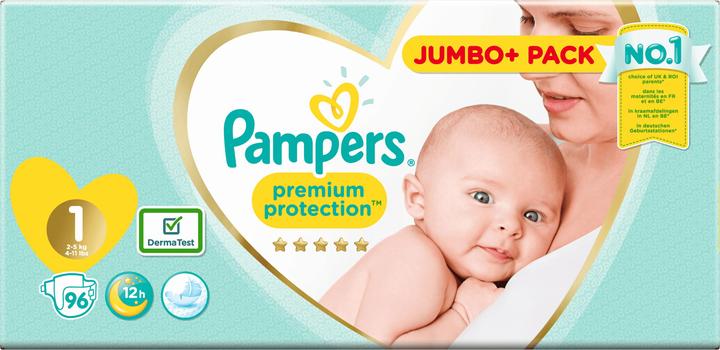 Produktbild Pampers Premium Protection (Gr. 1, Halbmonatsbox, 96 Stück)