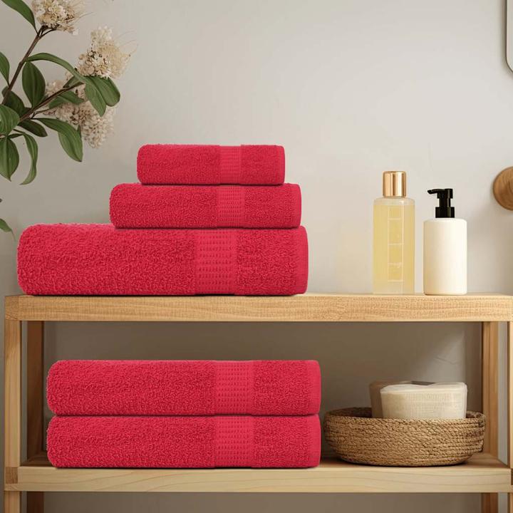 Productafbeelding VidaXL Handdoeken 10 st. Rood 100x200 cm 360 g/m² 100% katoenen strandlaken (100 x 200 cm)