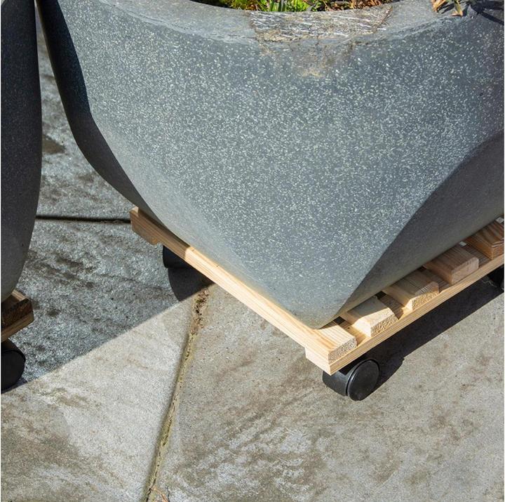 Produktbild Esschert Design Rolleruntersetzer Quadratisch L Nature/Schwarz