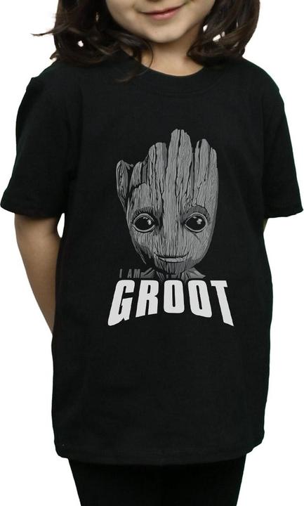 Image du produit - T-shirt GUARDIANS OF THE GALAXY GROOT FACE - Fille (152, 158)