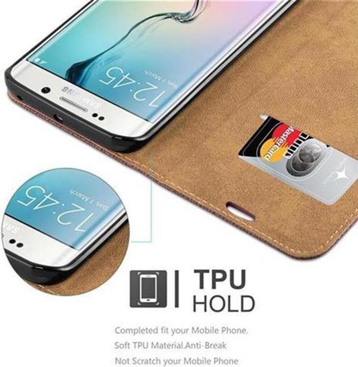 Produktbild Cadorabo Book Bast Optik Cover (Samsung Galaxy S6 Edge)