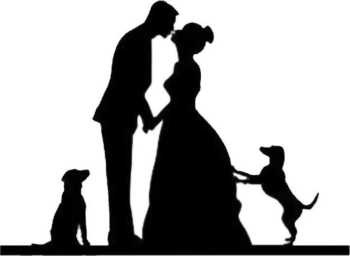 Immagine prodotto Figura 'Gli sposi e i due cani'.