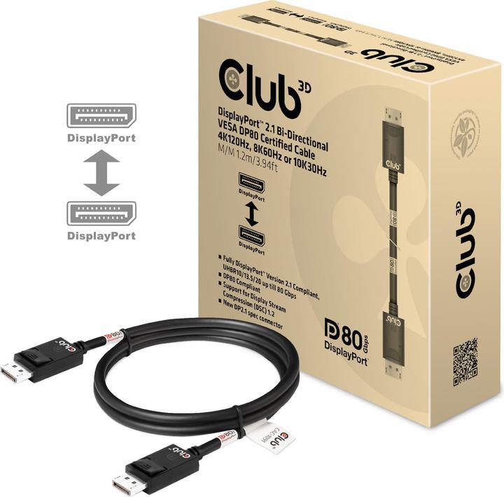 Immagine prodotto Club 3D DisplayPort – DisplayPort (1.20 m, DisplayPort)