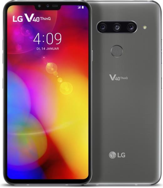 Actual product image LG V40 ThinQ (128 GB, Platinum grey, 6.40", Dual SIM, 16 Mpx, 4G)