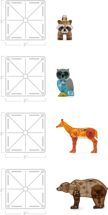 Produktbild Magna-Tiles Wald-Tiere Set