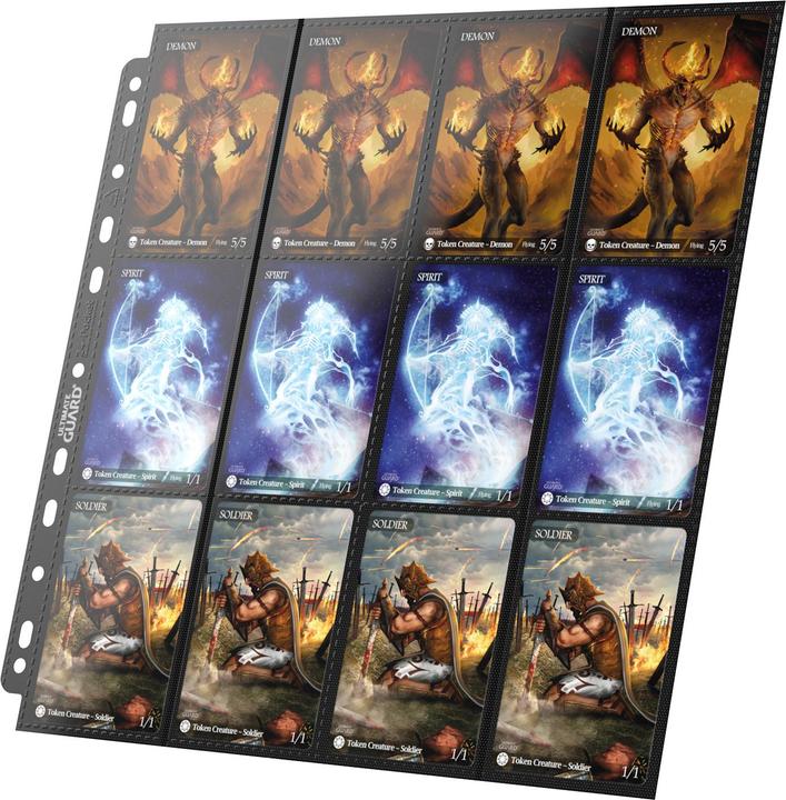 Image du produit Ultimate Guard Pochettes pour classeurs 24-Pocket QuadRow Pages Noir 10 pcs.