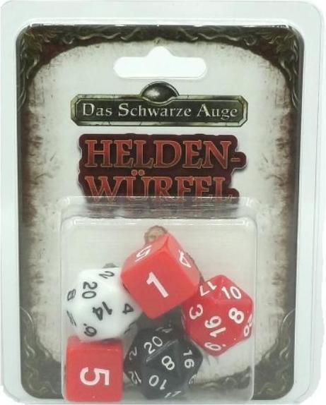 Actual product image DSA5 entry box - dwarf dice set, 5 pieces, red (DE edition)
