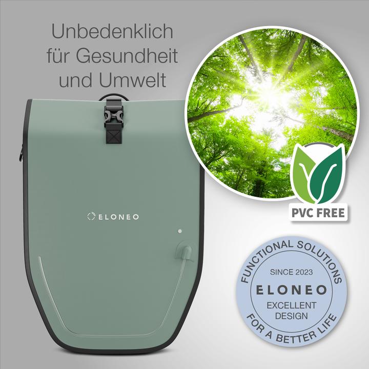Produktbild Eloneo Fahrradtaschen wasserdicht mit LED (20 l, Gepäckträgertasche)