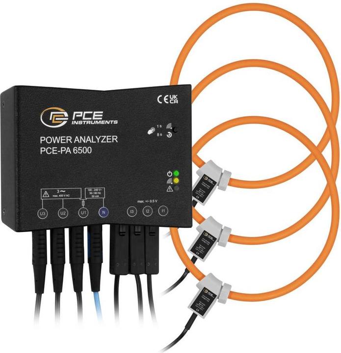 Produktbild PCE Instruments Netz-Analysegerät 3phasig, 1phasig mit Loggerfunktion, inkl. S (Analysator)