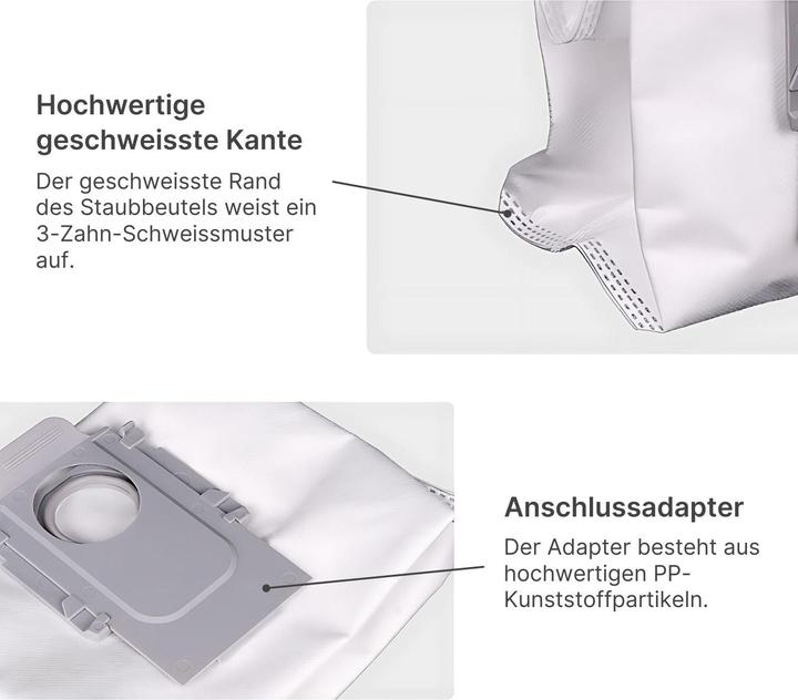 Image du produit Hermex Sacs à poussière alternatifs pour Roborock Q Revo Q5 Q7 S8 S7 P10 T8 G10 G20 (4 x)
