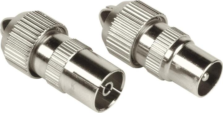 Actual product image Hama Coax set, metal, plug/coupling, screwable (Antenna cable)