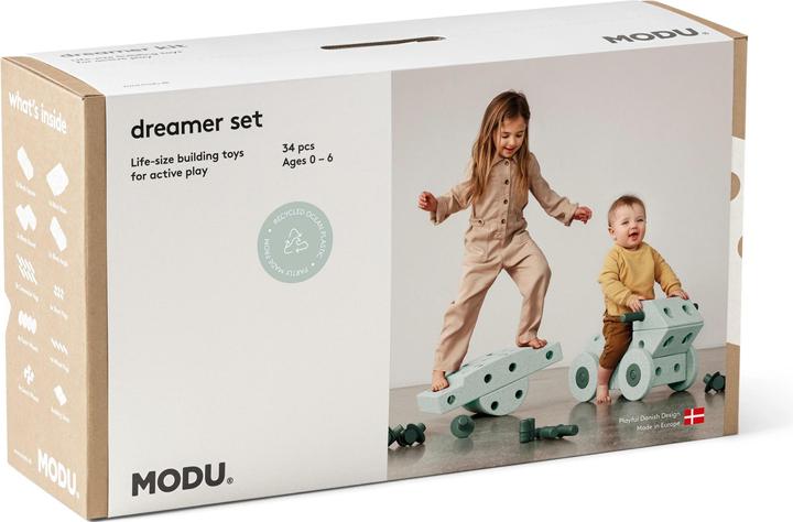 Modu Dreamer Set - XXL Building Set Balance Toy, Slider, Seesaw