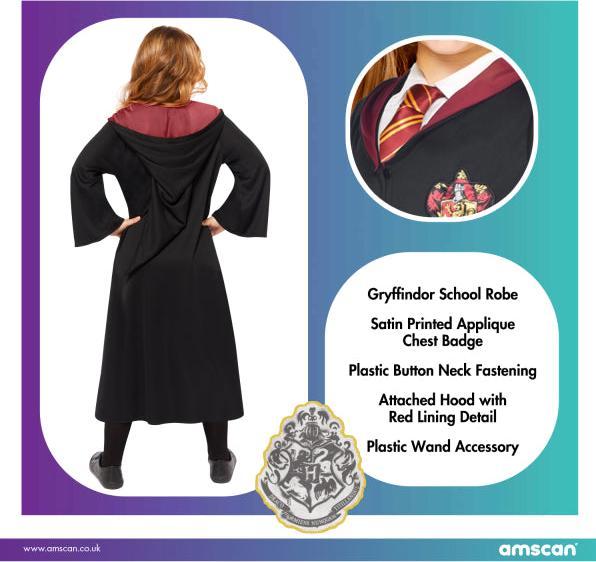 Produktbild Amscan Hermine Granger Kostüm mit Zauberstab für Kinder Gr 8-10 Jahre