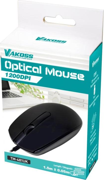 Produktbild Vakoss TM-481UK Maus USB Typ-A Optisch 1200 DPI (Kabelgebunden)