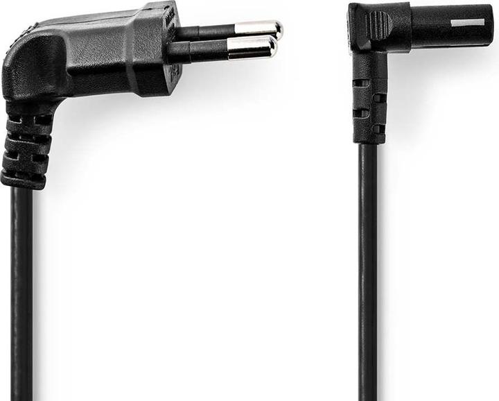Nedis Câble d'alimentation | Euro Mâle | IEC-320-C1 | Coudé | Coudé à 90° | Nickelé | 2.00 m (2 m)