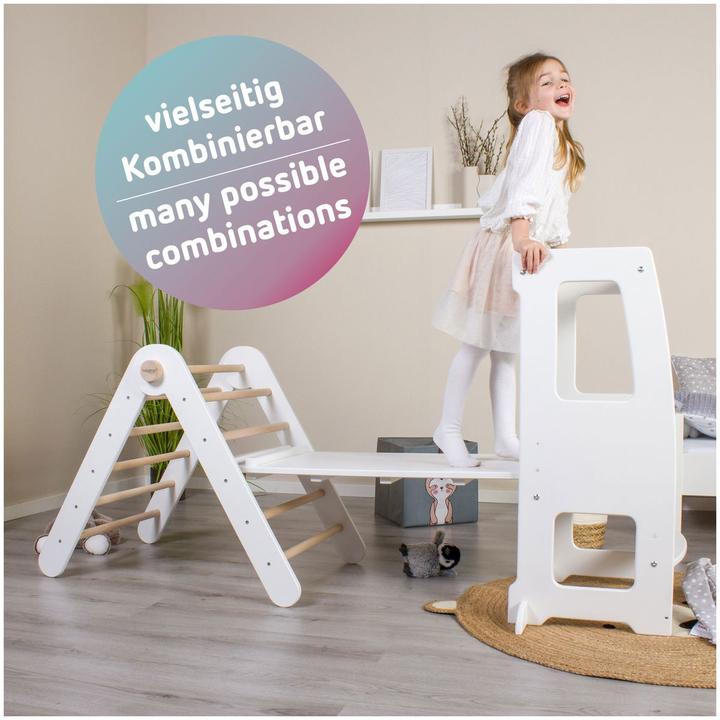 Produktbild Tobi Kletterleiter und Rutsche 2in1 weiss lackiert