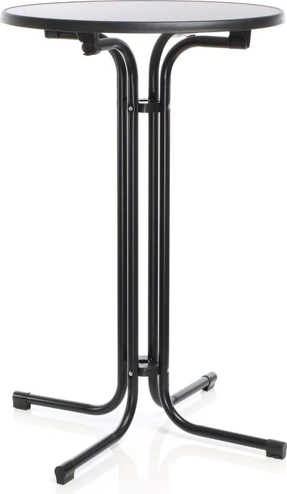 Actual product image Wiltec Toboli folding bistro table black Ø 80 cm high table bar table party table round