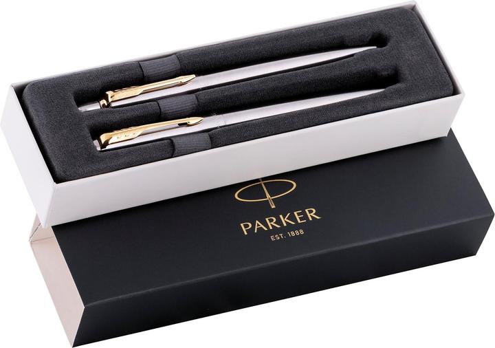 Produktbild Parker Pen Schreibgeräte-Set JOTTER Edelstahl G.C. Inhalt: 1 Kugelschreiber, Strichstärke: M (Gold, Schwarz, Chrom, 2 x)