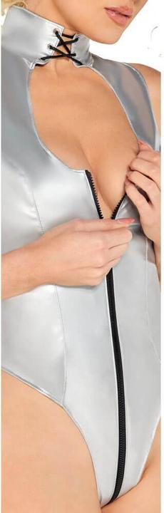 Actual product image Black Level Lacquer bodysuit (L)