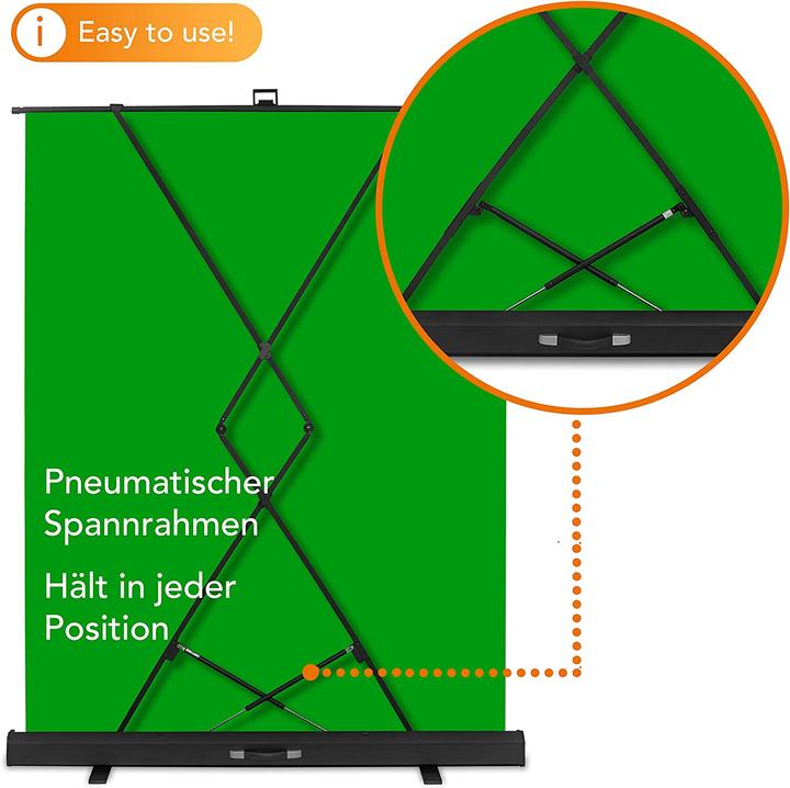 Actual product image Walimex pro Roll-up panel background green 165x220 (176.50 cm, 226 cm)