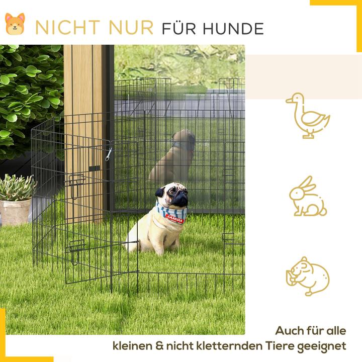 Image du produit PawHut Welpenauslauf Metall Schwarz