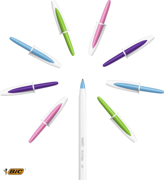 Image du produit Bic CRISTAL UP - Stylo à bille (Multicolore, 4 x)