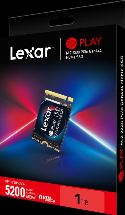 Immagine prodotto Lexar SSD PLAY drive PCIe4.0 2230 5200/4700MB/s (1000 GB, M.2 2230)