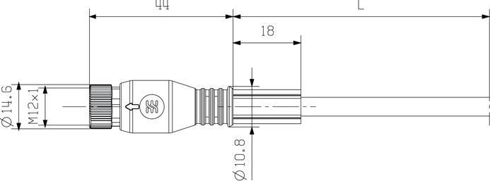 Actual product image Weidmüller SAI cablesSAI ACCESSORY CABLES SAIL-M12GM12G-5-4.8U