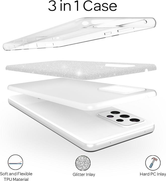 Immagine prodotto Nalia Custodia per cellulare Glitter (Samsung Galaxy A52)