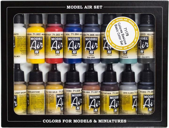 Actual product image Vallejo Model Air - Basic colours