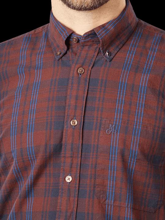 Produktbild Marc O'Polo Button Down Shirt Chest Pocket Multi/Crimson Bro (XXL)