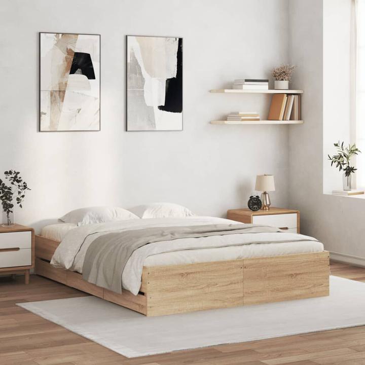 Image du produit VidaXL Cadre de lit avec tiroirs 140 x 200cm (140 x 200)
