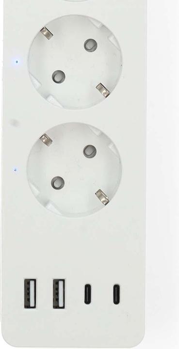 Actual product image Nedis SmartLife Power Strip Wi-Fi | Hybrid (CEE 7/7) / USB A / USB-C™ | 16 A | 3680 W | 2.00 m | 0 -