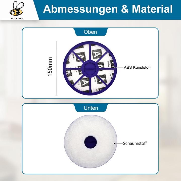 Immagine prodotto Europart Filtro come dyson 900228-01 Filtro aria di scarico rotondo 152mmØ per aspirapolvere verticali