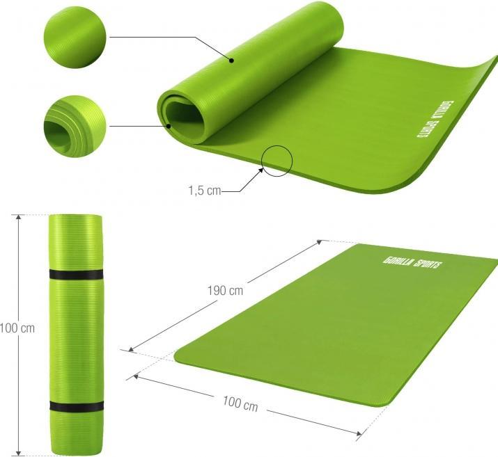 Produktbild Gorilla Sports Yogamatte (15 mm)