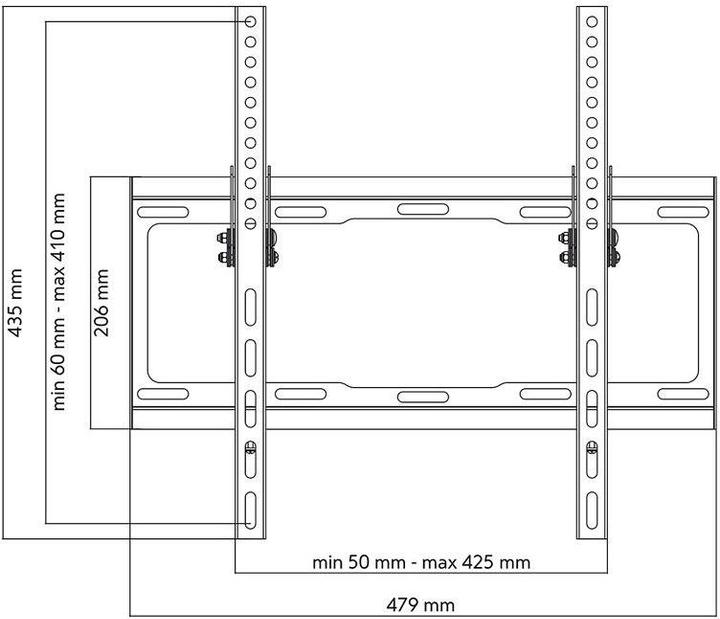 Actual product image One for All Smart WM2421 (Wall, 65", 80 kg)