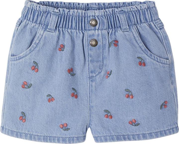 Produktbild Vertbaudet Baby Jeansshorts mit Blumenstickerei (92)