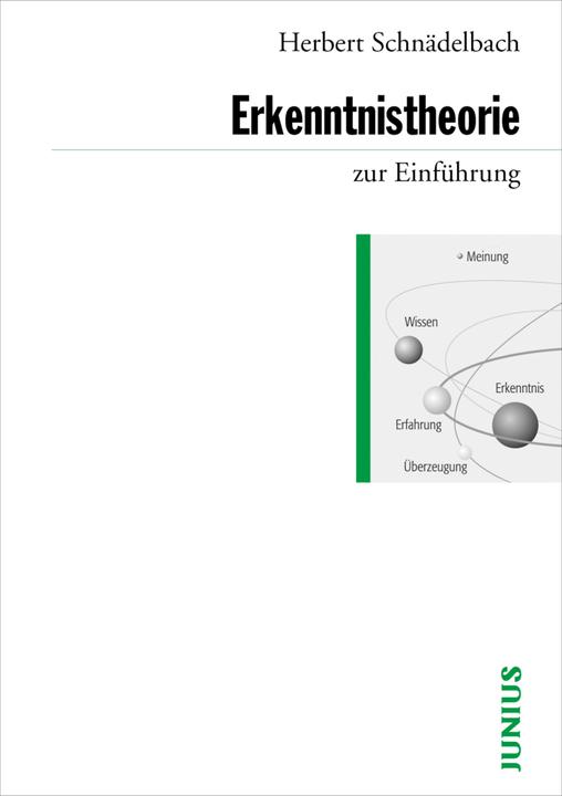 Actual product image Erkenntnistheorie zur Einführung (German, Herbert Schnädelbach, 2013)