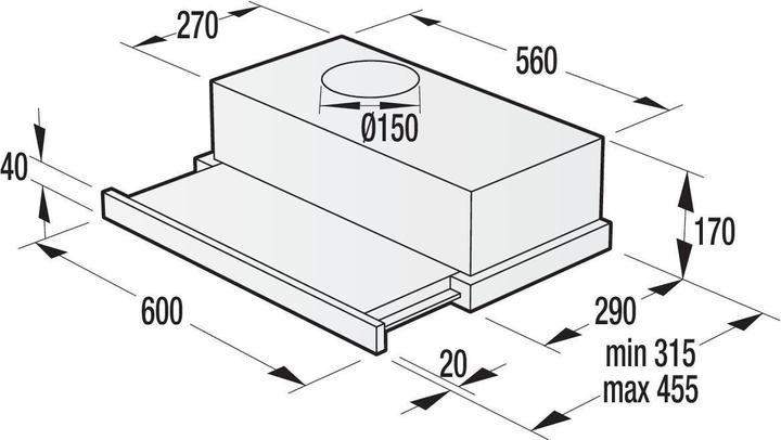 Produktbild Gorenje Hood BHP62CLI (Tischlüfter)