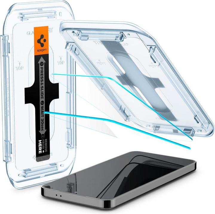 Actual product image Spigen Glas.TR Sam S24 S921 "EZ FIT" 2szt. szkło hartowane AGL07440 (2 Piece, Samsung Galaxy S24, Samsung Galaxy S25)