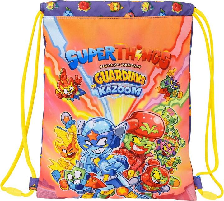 Produktbild Superthings Rucksacktasche mit Bändern Guardians of Kazoom Lila Gelb (26 x 34 x 1 cm)