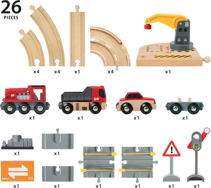 Produktbild Brio Strassen und Schienen Kran Set