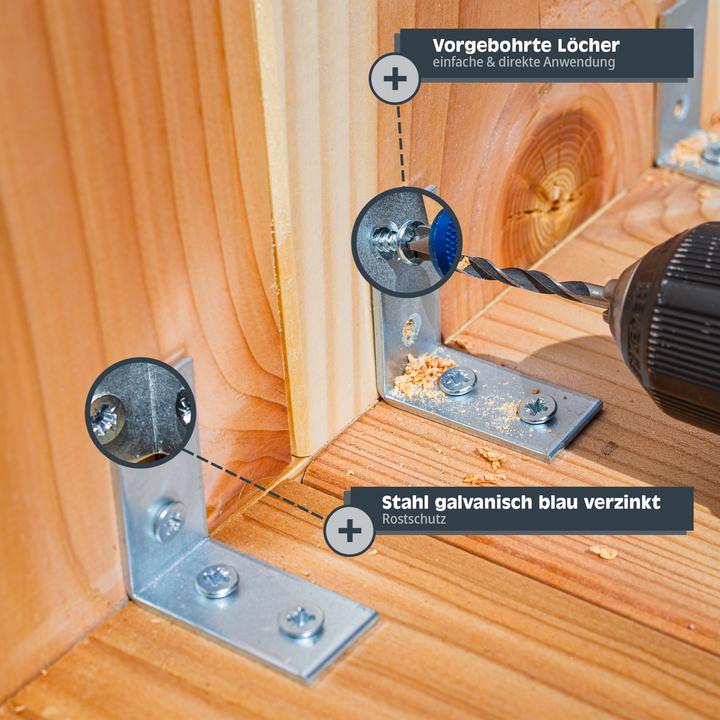 Image du produit Helpmate Stuhlwinkel 30x30x14, verzinkt, 48 Stück (48 pcs)