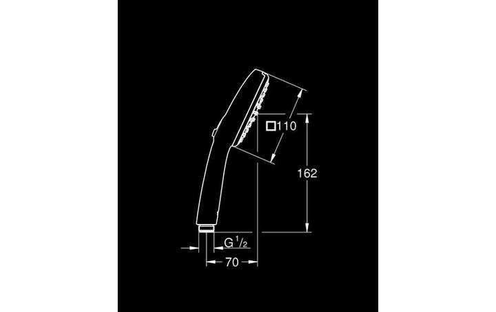 Actual product image Grohe Vitalio Comfort 110 QuickFix hand shower, intelligent spray diverter, water-saving, 2 spray types (2 Beam types, 7 l/min)