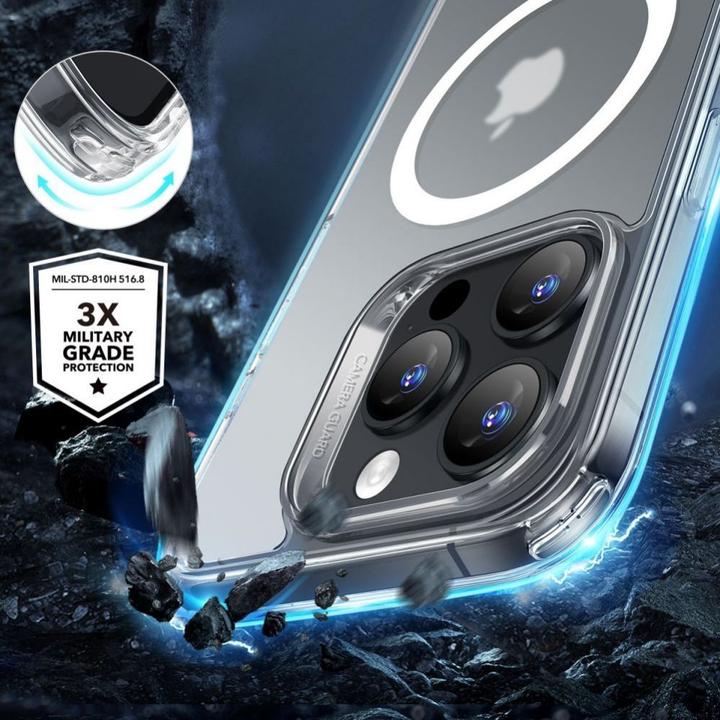 Produktbild ESR Classic Hybrid Halolock MagSafe Case + Tempered Glass for iPhone 16 Pro - Semi-Transparent (Apple iPhone 16 Pro)