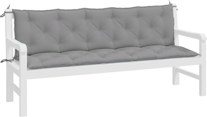 Actual product image VidaXL Garden bench cushions 2 pcs. O x ford fabric (180 x 50 x 7 cm)